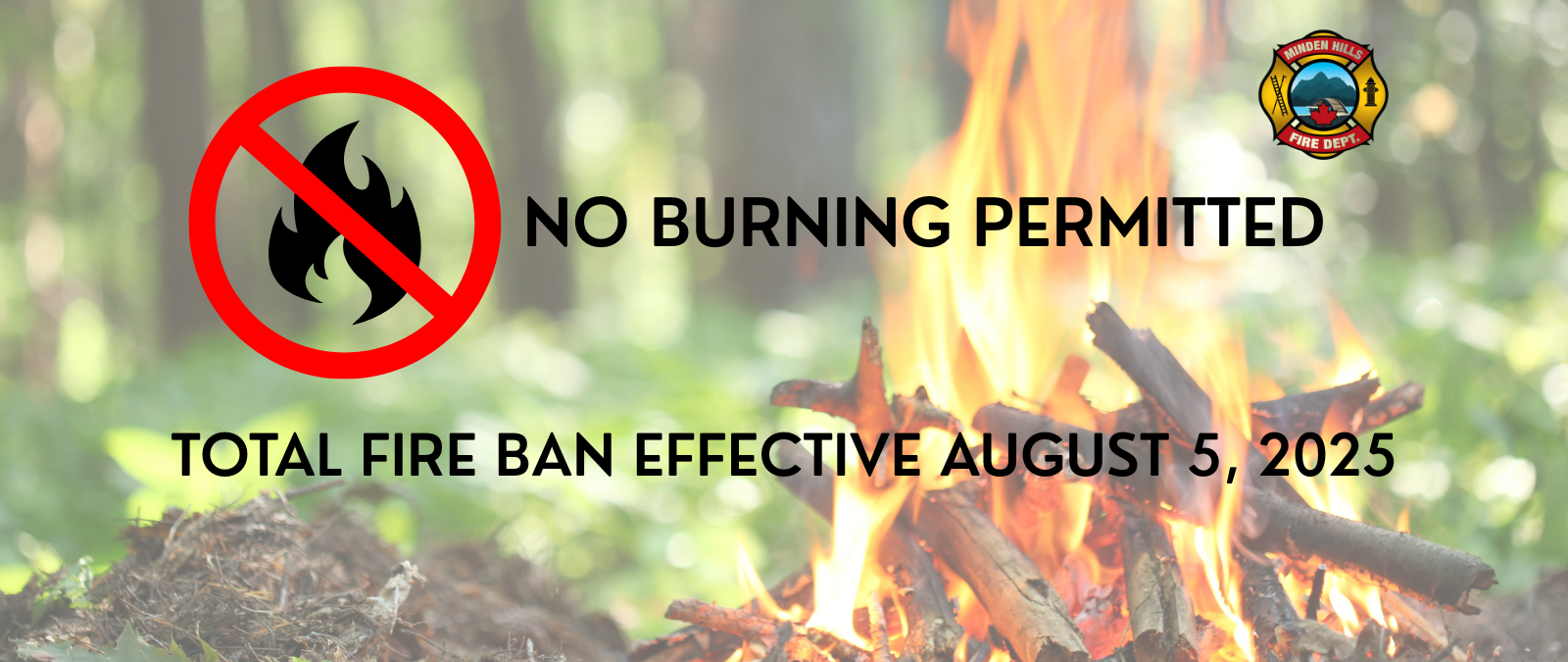 total fire ban for Haliburton County