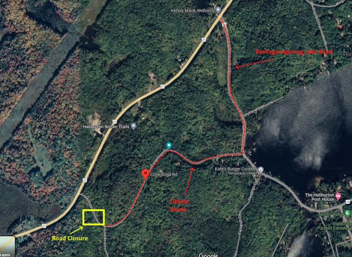 construction map for Conestoga Road Culvert Replacement