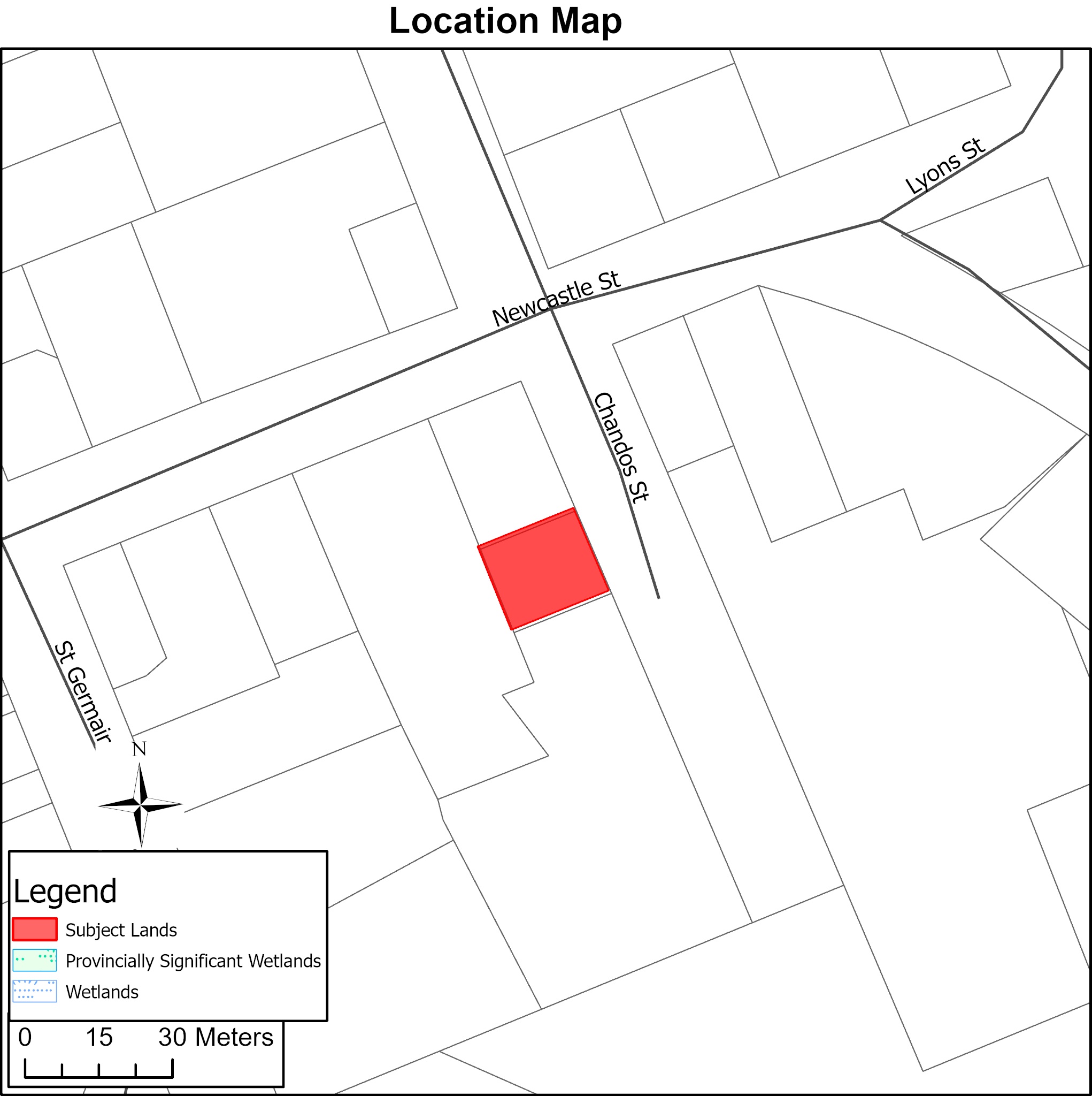 key map location of Part Lo 3concession A geographic township of Minden, located on Chandos Street