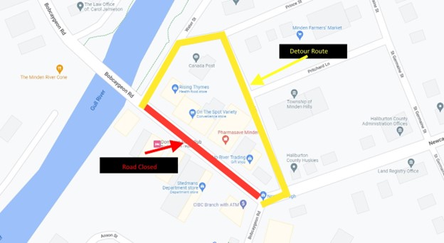 road closure map for Remembrance Day Ceremony
