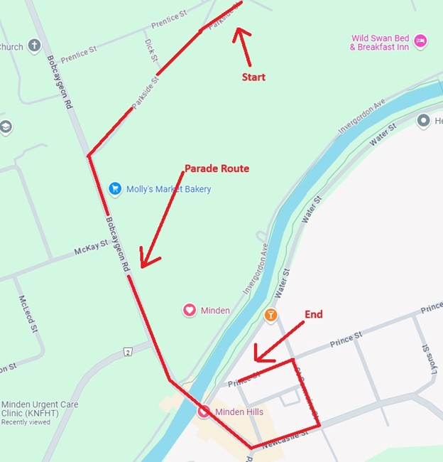 Santa Claus Parade Map