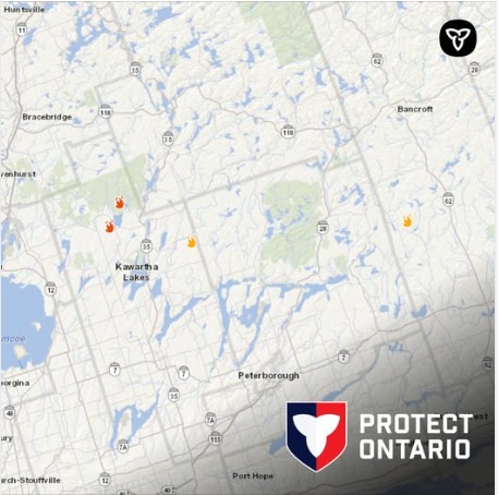 Ontario Fire - Forest Fire Map August 10, 2025