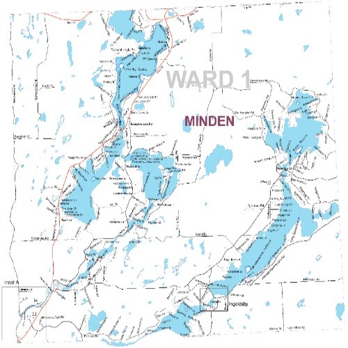 Ward 1 Minden map