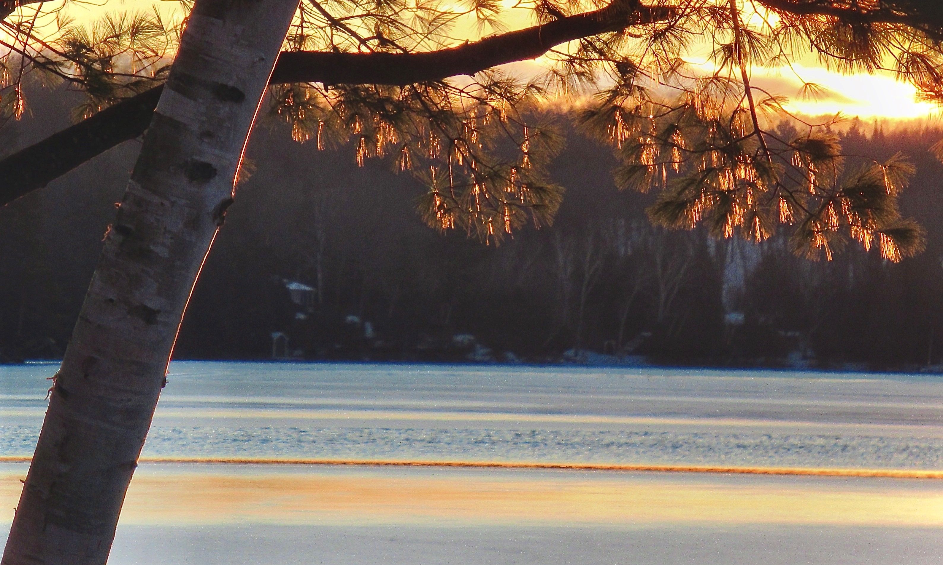 sunset on Kashagawigamog Lake