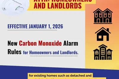 Carbon Monoxide Alarm New Rules Effective January 1, 2026